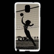 Coque Samsung Galaxy Note 3 Beach Volley en noir et blanc 115