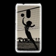 Coque Nokia Lumia 620 Beach Volley en noir et blanc 115