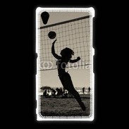 Coque Sony Xpéria Z1 Beach Volley en noir et blanc 115