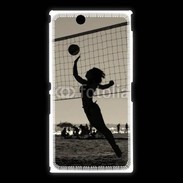 Coque Sony Xpéria Z Ultra Beach Volley en noir et blanc 115