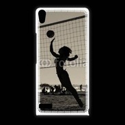 Coque Huawei Ascend P6 Beach Volley en noir et blanc 115