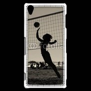 Coque Sony Xperia Z3 Beach Volley en noir et blanc 115