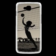Coque LG L90 Beach Volley en noir et blanc 115