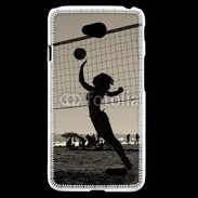 Coque LG L70 Beach Volley en noir et blanc 115
