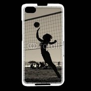 Coque Blackberry Z30 Beach Volley en noir et blanc 115