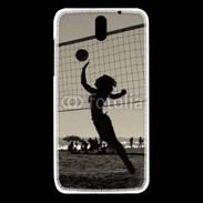 Coque HTC Desire 610 Beach Volley en noir et blanc 115