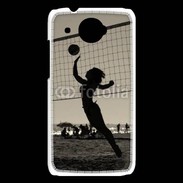Coque HTC Desire 601 Beach Volley en noir et blanc 115