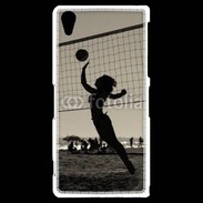 Coque Sony Xperia Z2 Beach Volley en noir et blanc 115