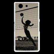 Coque Sony Xperia Z3 Compact Beach Volley en noir et blanc 115