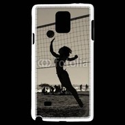 Coque Samsung Galaxy Note 4 Beach Volley en noir et blanc 115