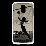 Coque Samsung Galaxy S5 Mini Beach Volley en noir et blanc 115