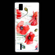 Coque Huawei Ascend P2 Fleurs en peinture 250