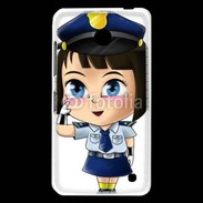 Coque Nokia Lumia 630 Cute cartoon illustration of a policewoman