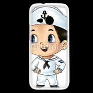Coque HTC One Mini 2 Cute cartoon illustration of a sailor