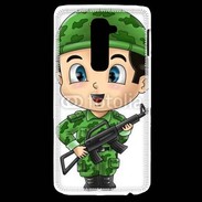 Coque LG G2 Cute cartoon illustration of a soldier