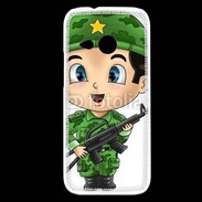 Coque HTC One Mini 2 Cute cartoon illustration of a soldier