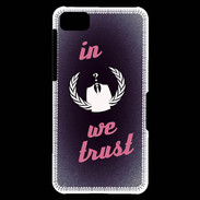 Coque Blackberry Z10 In anonymous We trust Rouge ZG