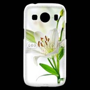 Coque Samsung Galaxy Ace4 Fleurs de Lys blanc
