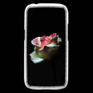Coque Samsung Galaxy Ace4 Belle rose sur fond noir PR