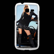 Coque Samsung Galaxy Fresh Femme blonde sexy voiture noire