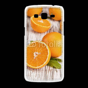 Coque Samsung Galaxy Grand2 Belles oranges sur fond en bois