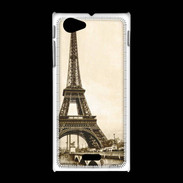 Coque Sony Xpéria J Tour Eiffel Vintage en noir et blanc
