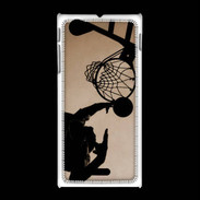 Coque Sony Xpéria J Basket en noir et blanc