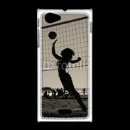 Coque Sony Xpéria J Beach Volley en noir et blanc 115