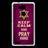 Coque Huawei Ascend Mate 7 Keep Calm and Pray jewish Rose