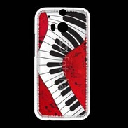 Coque HTC One M8 Abstract piano 2