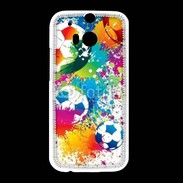 Coque HTC One M8 football en couleurs 800