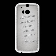 Coque HTC One M8 Emotion égarée Gris Citation Oscar Wilde