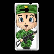 Coque Sony Xpéria SP Cute cartoon illustration of a soldier