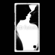 Coque Nokia Lumia 735 Couple d'amoureux en noir et blanc