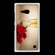 Coque Nokia Lumia 735 Coupe de champagne, roses rouges