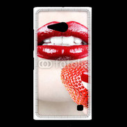Coque Nokia Lumia 735 Bouche sexy rouge à lèvre gloss rouge fraise