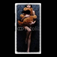 Coque Nokia Lumia 735 Femme glamour câlin nounours