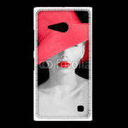 Coque Nokia Lumia 735 Femme élégante en noire et rouge 10
