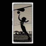 Coque Nokia Lumia 735 Beach Volley en noir et blanc 115