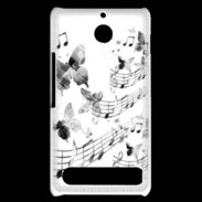 Coque Sony Xperia E1 Dessin de note de musique en noir et blanc 75