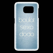 Coque Samsung Galaxy S6 edge Boulot Sexo Dodo Bleu ZG