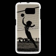 Coque Samsung Galaxy S6 Beach Volley en noir et blanc 115