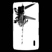 Coque LG Nexus 4 Avion de chasse F18 en noir et blanc