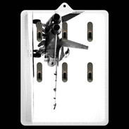 Porte clés Avion de chasse F18 en noir et blanc
