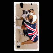 Coque Sony Xperia C4 Bulldog anglais en tenue