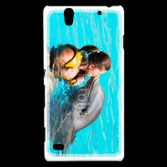 Coque Sony Xperia C4 Bisou de dauphin