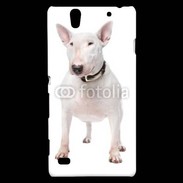 Coque Sony Xperia C4 Bull Terrier blanc 600