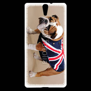 Coque Sony Xperia C5 Bulldog anglais en tenue
