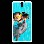 Coque Sony Xperia C5 Bisou de dauphin
