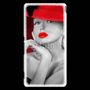 Coque Sony Xperia M4 Aqua Femme élégante en noire et rouge 15